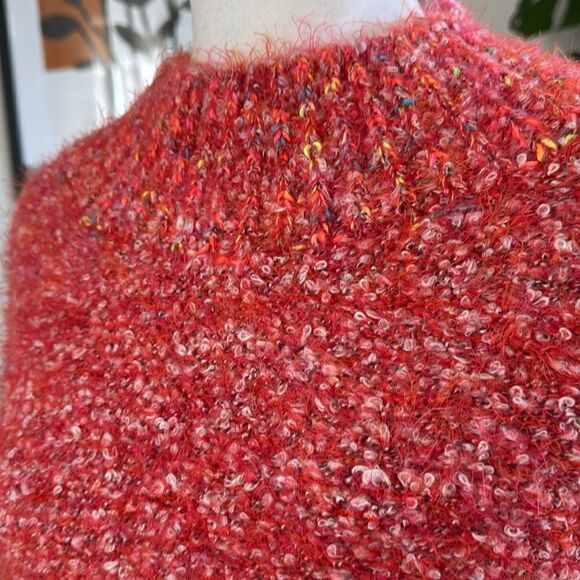 NWOT Free People Star Dust Pullover Long Sleeves Mock Neck Slouchy S Textured - Picture 10 of 13